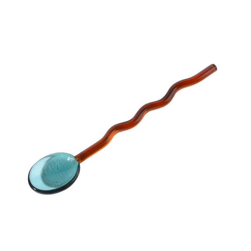 Craft Made Glass Mug Coffee Cup Glass Spoon Borosilicate Glass Cup Office Cups Birthday Gift Coffee Mugs Tea Spoon
