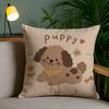 Advanced Cartoon Animals Cushion Cover Plush Fabric DoubleSided Printed Invisible Zipper Sofa Pillow Case Home Bedroom Decor