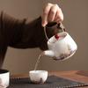 Dehua Porcelana Biała Porcelana Nefrytowa Tłuszczowa Czajnik z Belką Ceramiczny Domowy Czajnik do Herbaty Zestaw do Herbaty Kung Fu Chiński Czajnik do Herbaty Czajnik