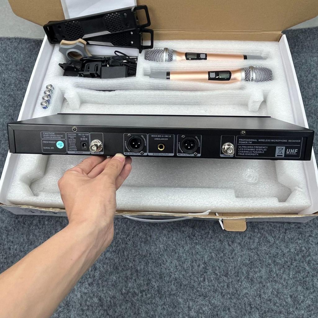 KTV U-Band Infrared Dual Wireless Lavalier and Headset Microphone Set for High-End Stage and Conference Use