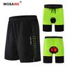 WOSAWE Mountain Bike Shorts Summer Men Cycling Shorts 2 in 1 MTB Shorts Padded Breathable Outdoor Riding Road Bike Short Trouser