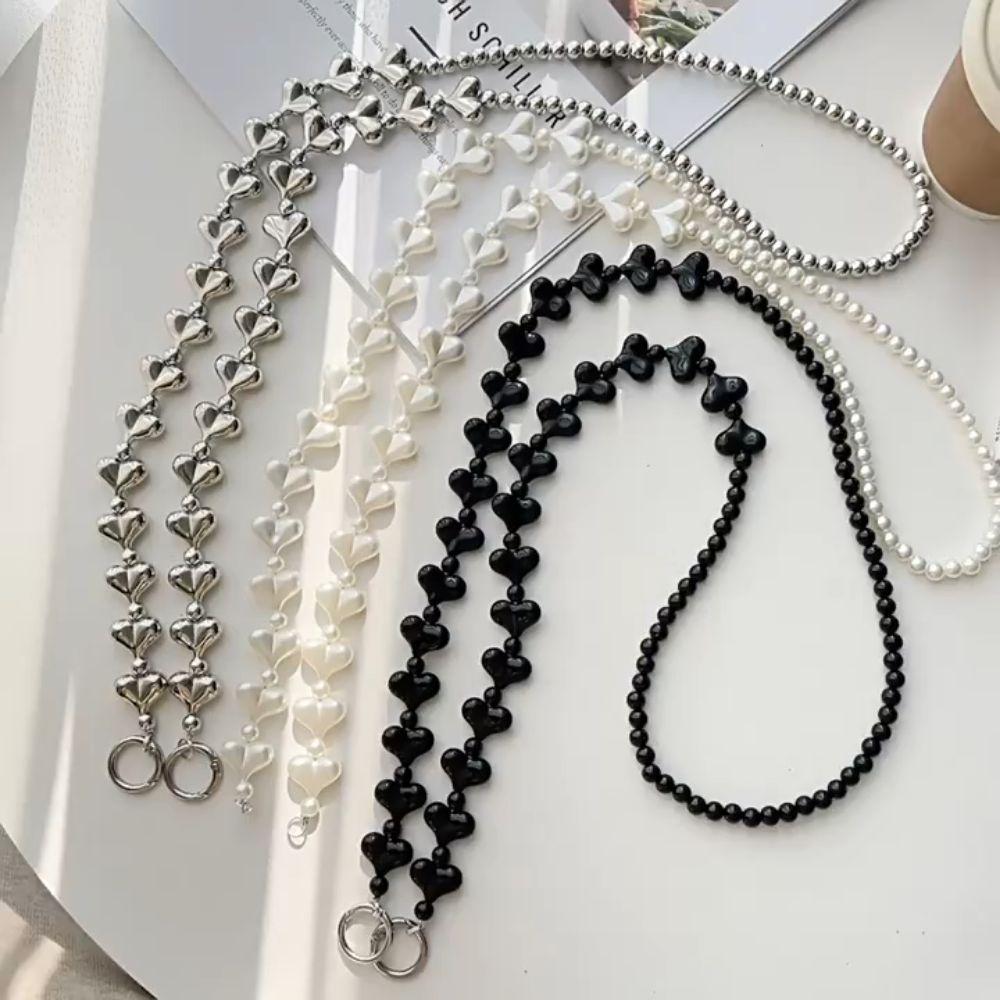 Crossbody Mobile Phone Chain Long Cellphone Lanyard Fashion Beads Phone Strap  Girls