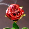 Handcrafted Incense Burner Sturdy Incense Holder Romantic Metal Rose Burner  Office Decor