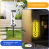 Solar House Numbers for Outside, Lighted Solar Address Sign Plaque Address Numbers for Houses Waterproof LED Solar Powered Address Sign with Stakes