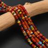 1 Strand Natural Agate Beads Strands Dyed & Heated Rondelle Mixed Color 4~5x1.5~2mm Hole: 0.7mm about 190~216pcs/strand 14.61~15.35 inch(37.1~39cm)