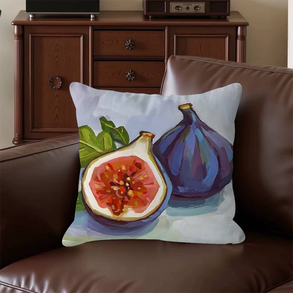 

Мультяшная наволочка с фруктовым узором, наволочка для подушки, обивка, диванная декоративная подушка, домашний декор, наволочка 16x16Inch