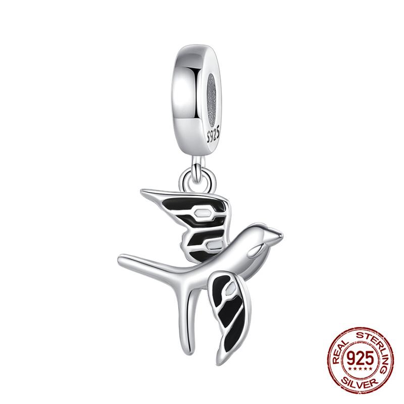 100% 925 silver Animal Series Bulldog Zebra Squirrel Charms Fit Original 925 Bracelet DIY Jewelry Making Women Gift