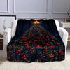 "Festive Christmas Tree with Star" Patterned flannel blanket perfect for the bedroom living room, sofa, or a little nap