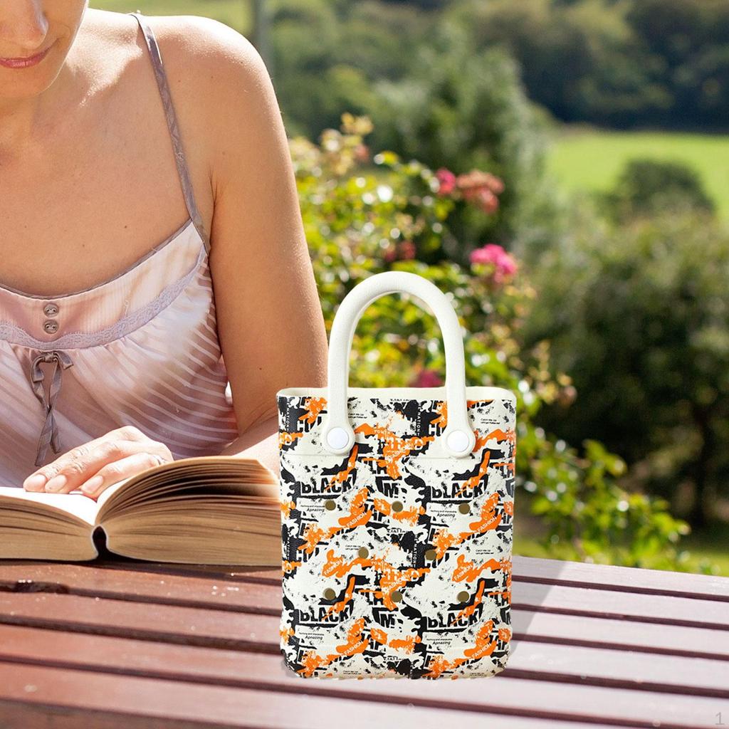 Womens Beach Hole Bag Basket Travel Tote for Boat Shopping