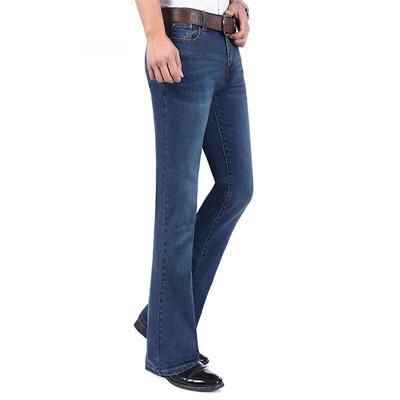 Jeans For Men Men's Medium Blue Stretch Flared Jeans Men's Flared Pants Classic Designer Flared Jeans