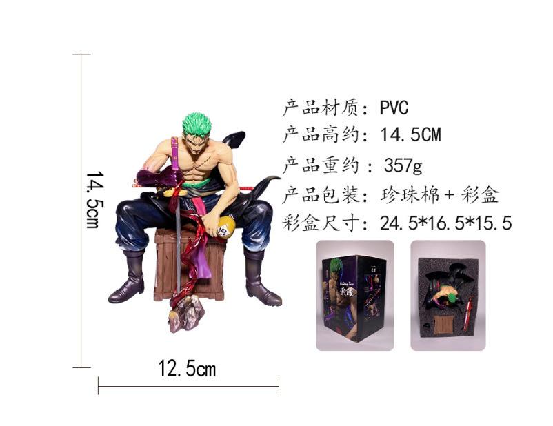 ONE PIECE BT Сорон, сидячая коробка, герой с мечом, охотник на пиратов, модель статуи, украшение, фигурка в коробке