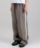 WHEN YOU MOVE Lace Line Cotton Nylon Wide Pants Khaki