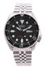Relógio de Pulso Automático para Mergulhador SKX007K2 200m Preto Masculino Metal Prateado