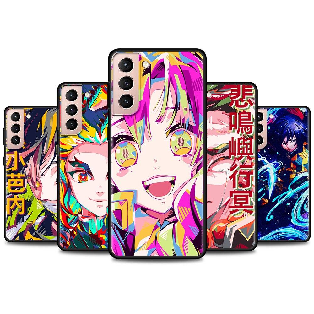 

Лучшие чехлы для телефонов Samsung Galaxy S20 S21 FE Ultra S10 Lite S9 S8 Plus S10e S7 Edge Note 20 9, цветной чехол Demon Slayer