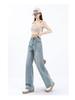 Spring 2024 High-Waisted Light Wide-Leg Jeans for Women: New Slimming, Loose Straight-Leg Design