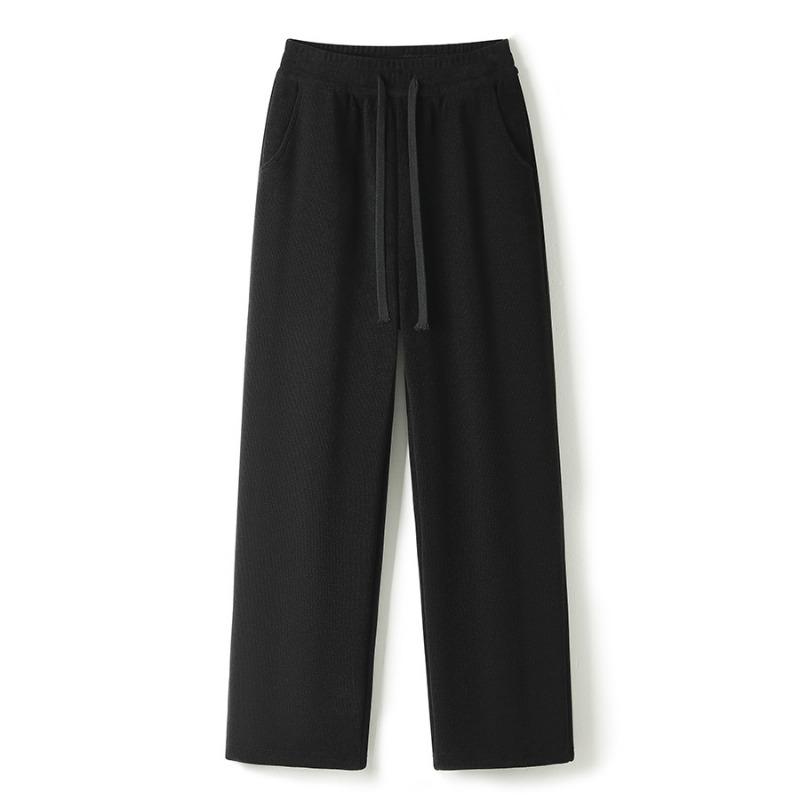 Winter Thickened Wide-leg Pants Lamb Fleece Glutinous Rice Pants New High-waisted Casual Loose Straight Pants Trousers Women