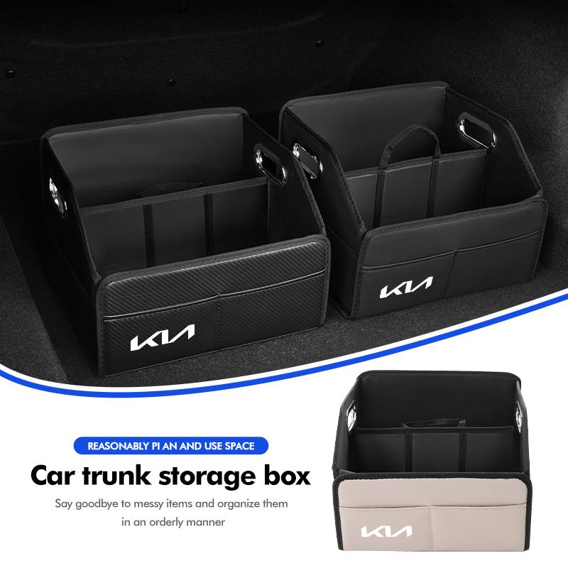 Leather Car Trunk Storage Box Portable Foldable Organizer For KIA K5 K2 Optima Spectra Niro Cadenza Sephia Carens
