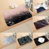 Welcome Marble Doormat - Machine Washable Polyester Door Mat Rectangular Indoor and Outdoor Entrance Rug for Home Deco