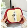 Creative Apple Core Tissue Box Holder ,Whimsical Ceramic Napkin Dispenser with Cute Cartoon Face Design, Decorative Tissue Box for Living Room