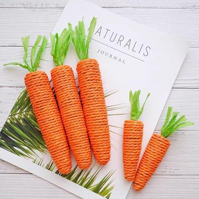 Cat Toy: Durable Paper Rope Carrot for Self-Play and Teasing, Molar-Resistant Bite Stick