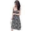 2025 Daisy Floral Chiffon Dress - Slim Fairy Forest Style French Suspender Skirt