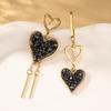 2PC Women's Fashion Irregular Peach Heart Earrings Jewelry Accessories Suitable for Date, Party, Festival Gifts