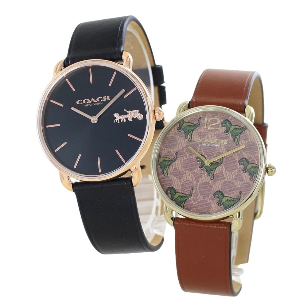 

Коробка для зберігання парних годинників. Парний годинник Elliot такого ж розміру, тонкий шкіряний ремінець унісекс, чорно-коричневий 1450438114504284 [Coach] Чоловічі жіночі [Елемент]