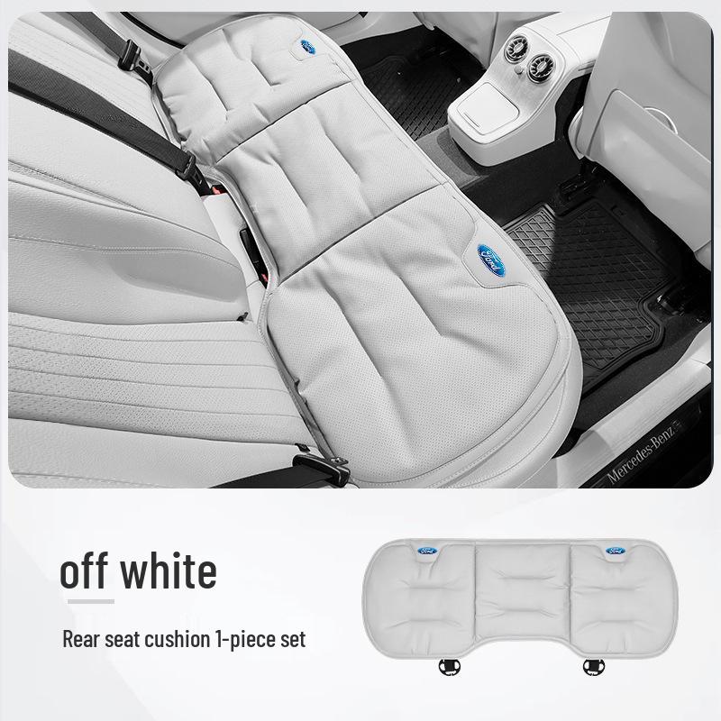 Ford Compatible Nappa Leather Car Seat Cushion: Focus, Escort, Edge, Escape, Kuga, Mondeo - All-Season Universal Fit