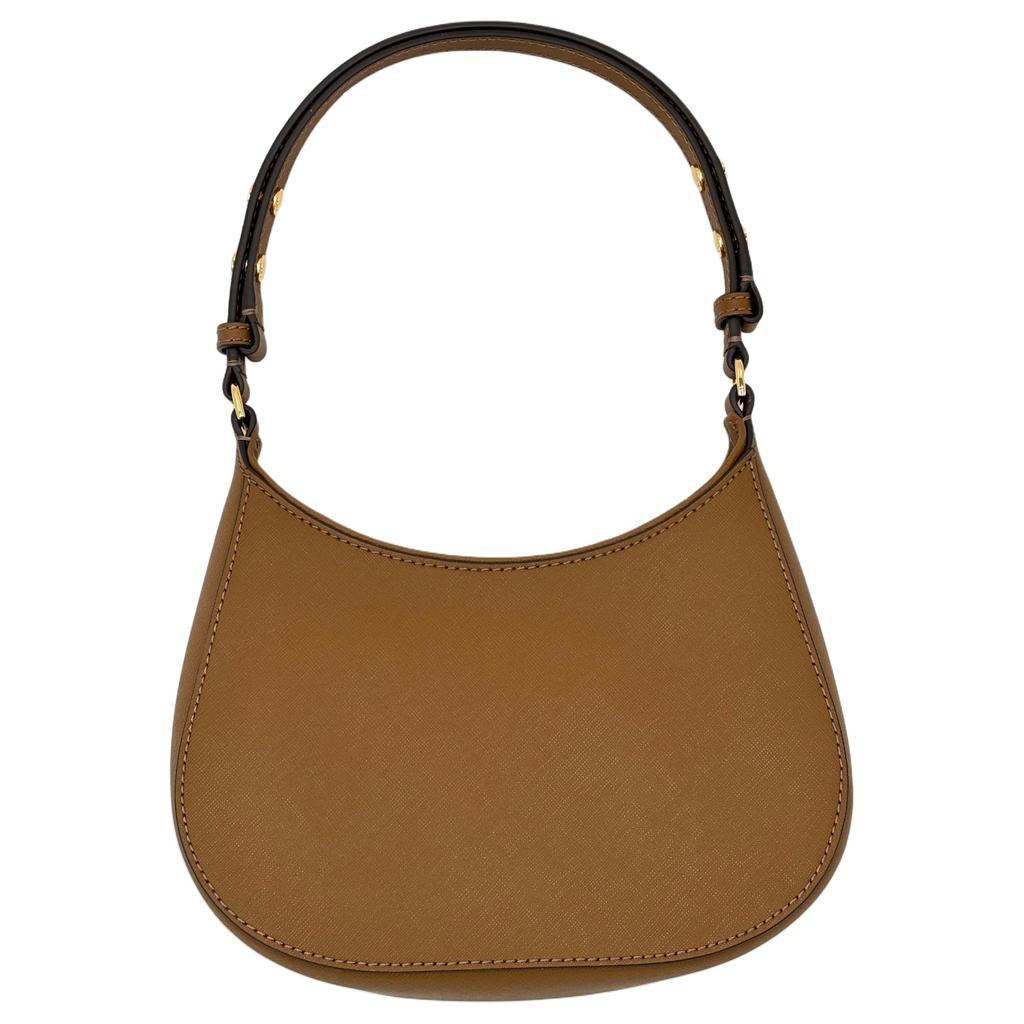 Tory Burch Emerson Minimalist Casual Zipper Open Underarm Tote Bag Women handbags Hazelnut-Brown 150258-909