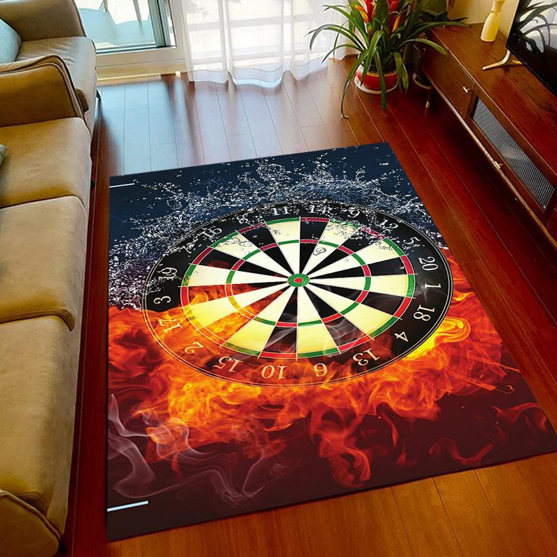 Sport Carpet Dart Target Printing Carpet Game Room Living Room Bedroom Area Non-slip Carpet Door Mat Birthday Rugs Gift  Home