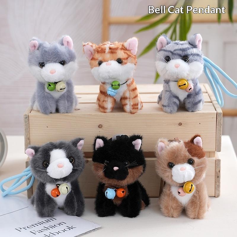 1 Pezzo Morbido Peluche Soffice Ciondolo Gatto Con Adorabili Campanellini Per Decorazione Zaino Regalo Ideale Per Amanti dei Gatti Bambini