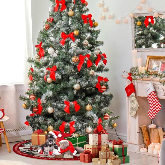 Christmas Tree Skirt Soldier Xmas Tree Pattern Decorative Tree Cover Cozy Tree Skirt Christmas Festival Accessory