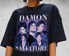 Damon Salvatore T Shirt The Vampire Diaries Rap Tee T Shirt Ian Somerhalder