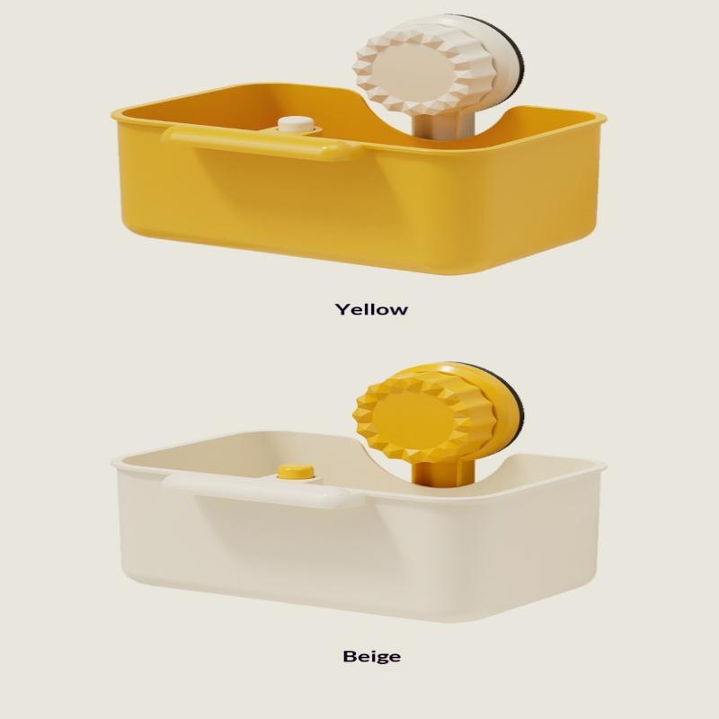 Panier Crépine d'Évier Bassin de Lavage d'Évier Filtre Anti-Fuite Bassin Ventouse Support Type Pression en un Clic Évacuation Grille Rangement