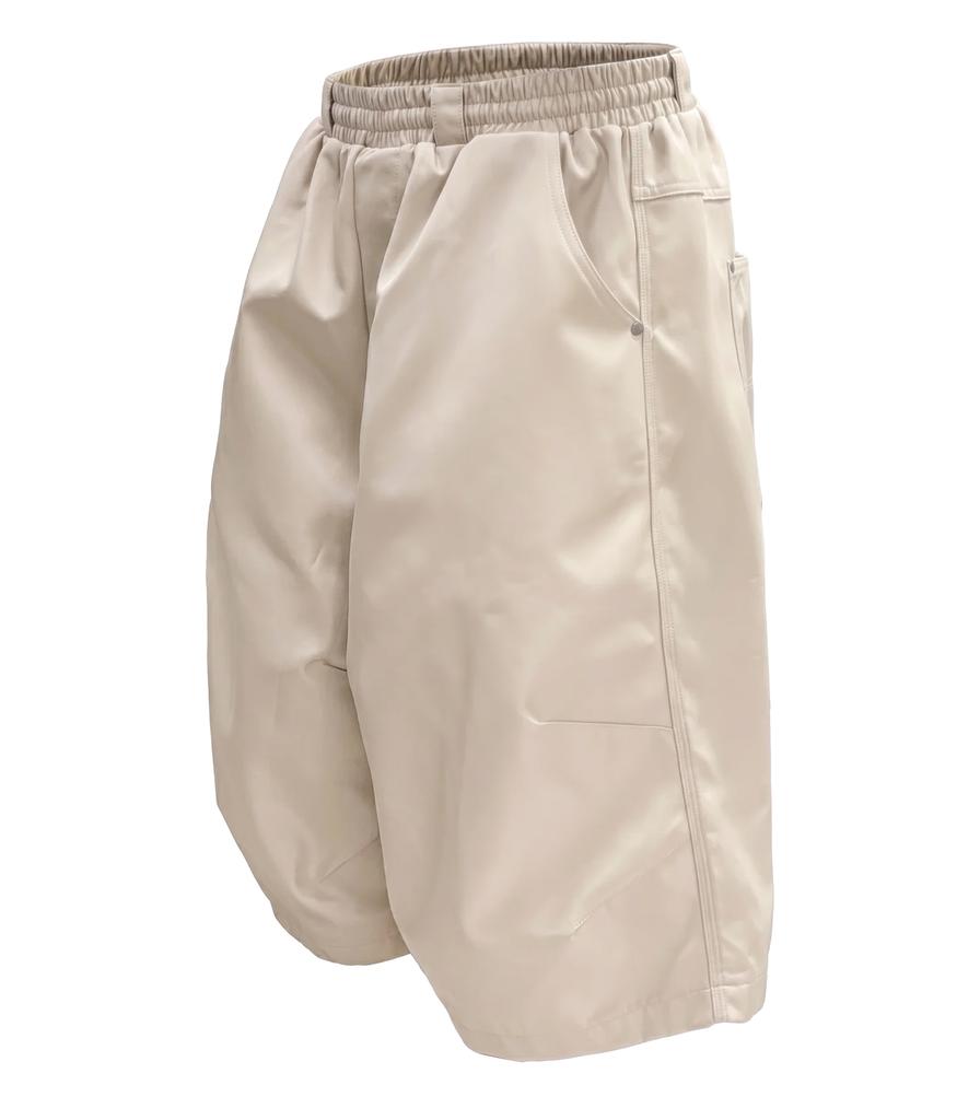 Wojeu Was Rn Plate Bermuda Pants (Beige)