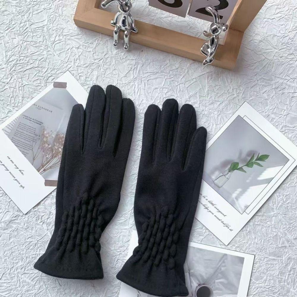 Women Full Fingers Suede Gloves Fashion Touch Screen Gloves New Lady Glove Mitten
