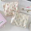 Cute Sweet Bow Printed Cosmetic Bag Large Capacity Portable Travel Storage Bag Women Simple Clutch Bag Girly Toiletry Bags Gifts