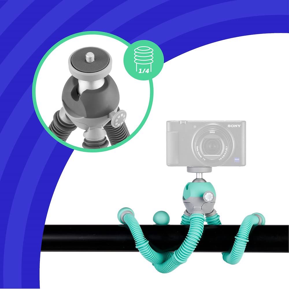 JOBY Mini Smartphone PodZilla M with Smartphone GripTight 360 Smartphone Smartphone Mounting Compatible with 1kg Weight Ball Tripod, Tripod, Kit,