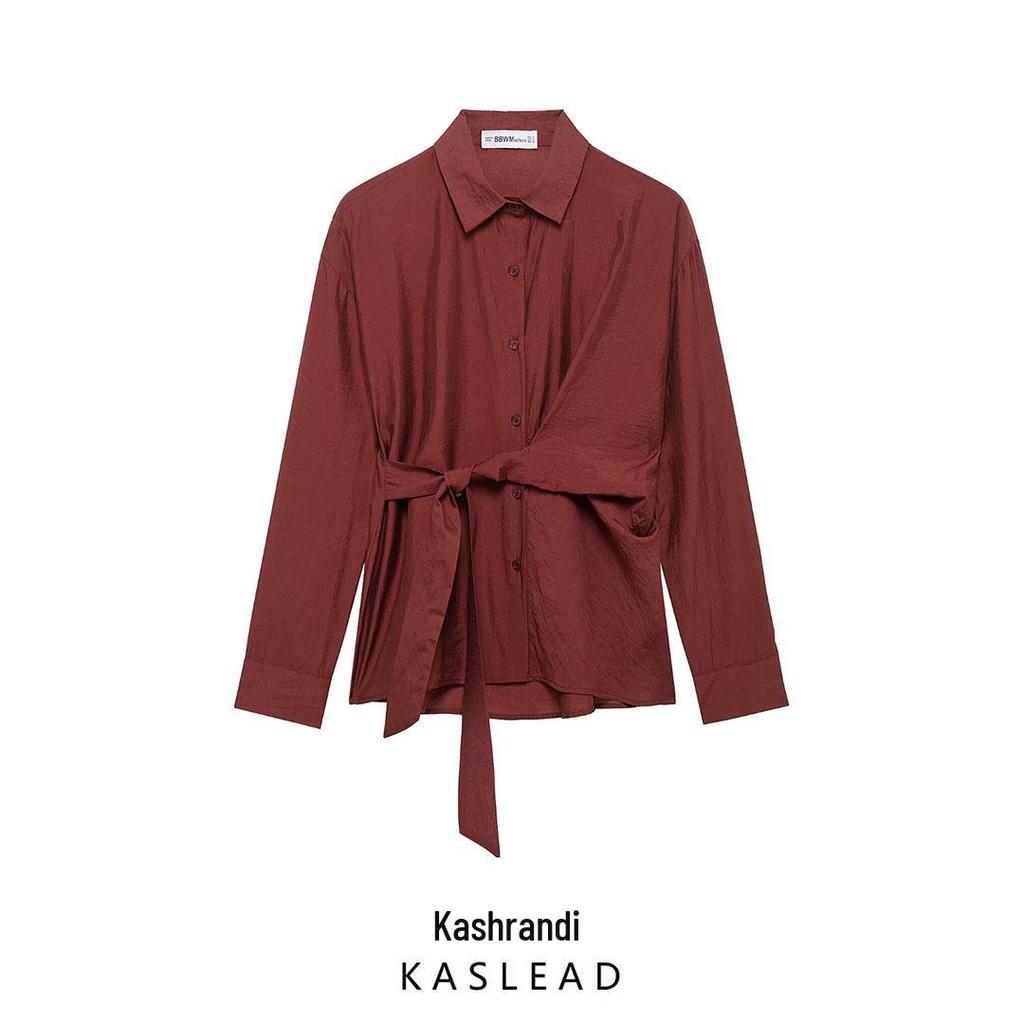 Spring 2025 Women's Fashion: European & American Style Long Sleeve Loose Shirt