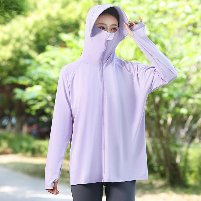 Breathable Mid-Length Outdoor Cycling Sun Protection Jacket with Large Brim