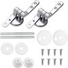 AIMOONSA Toilet Seat Hinges - Set of 2 In Zinc Alloy, Stainless Steel Fixings, Silver Anti-rust