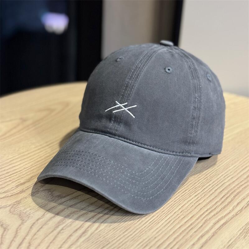 New autumn embroidery new versatile baseball cap fashion cap transparent enlarged widened face hat