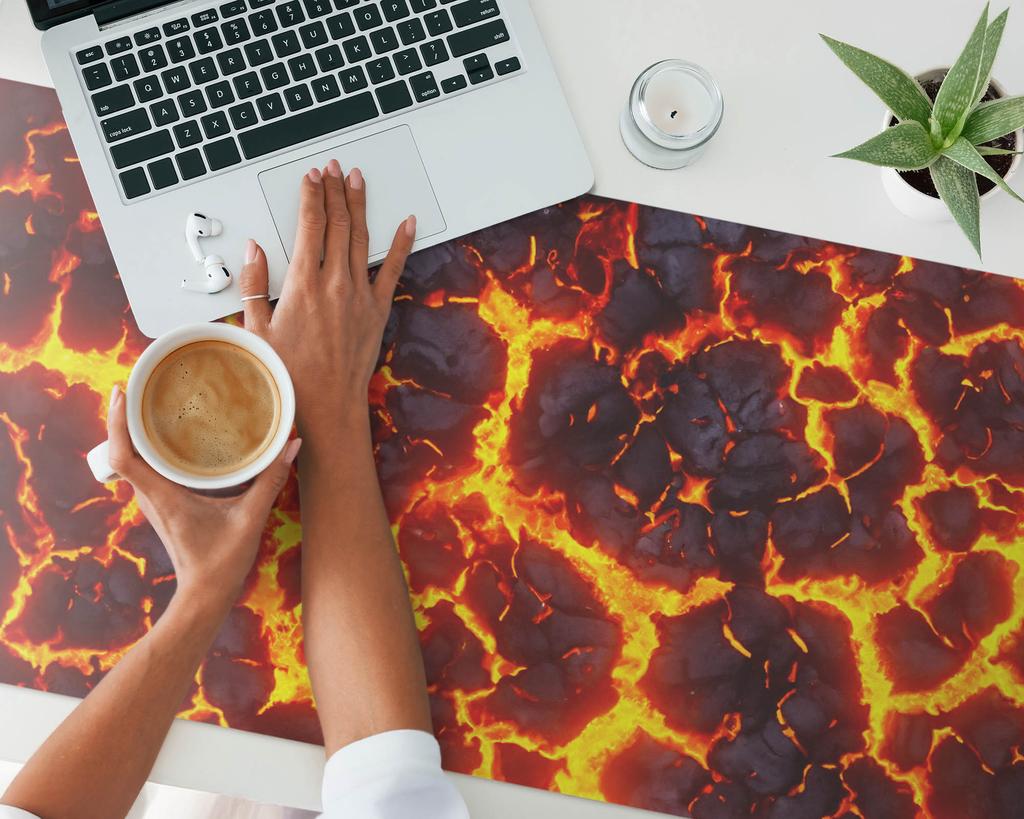 Anti-slip Mat for Mouse and Keyboard Glowing Lava 120X60 Cm