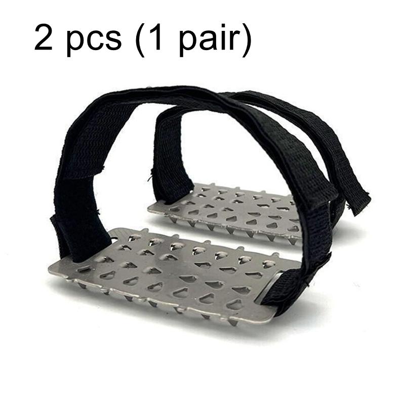 

1 Pair Adjustable Stainless Steel Snow Claw Ice Grippers With System - Heavy-Duty Winter Climbing, Walking, Driving Grips Tool as the picture
