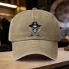 Pirate Skull Swords Graphic Washed Cotton Baseball Cap Adjustable Unisex Street Style Hat