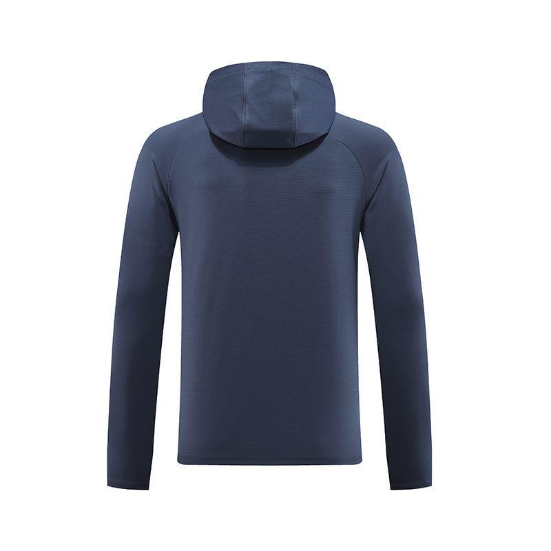 Giacca sportiva leggera con cappuccio da uomo - Maglia a maniche lunghe casual, autunnale, per corsa, fitness