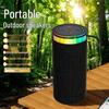 Portable Bluetooth Speaker W17 with TWS, Card Slot, and Colorful Light Effects for Outdoor Use