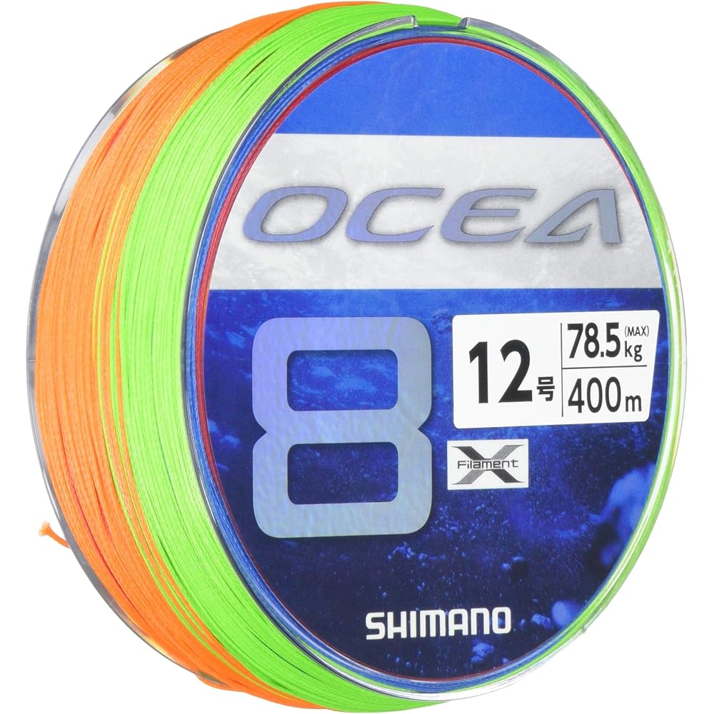 Рыболовная леска Shimano Ocea 8, 400 м, 12,0 кг, 5 цветов, LD-A81S