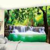 Waterfall Art Tapestry Forest Printed Large Wall Tapestries   Poster Living Room Bedroom Decoration Curtain Blanket Tapiz
