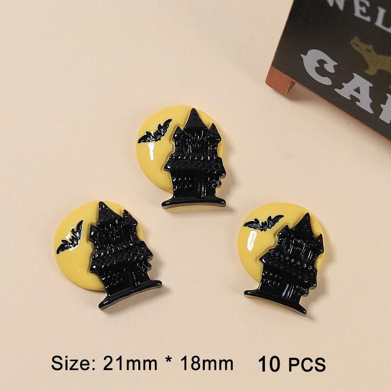 10 шт. Хэллоуин Смола Тыква Привидение Мини Плоские Подвески Аксессуары Для DIY Заколка для волос Чехол для телефона Поделки Украшение Подарок